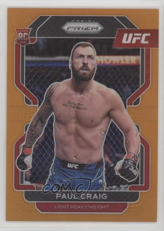 2022 Panini Prizm UFC Orange Prizm 86/99 Paul Craig #170 Rookie RC 0t30