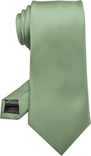 Solid Color Tie Formal Necktie for Men Sage Green2,..