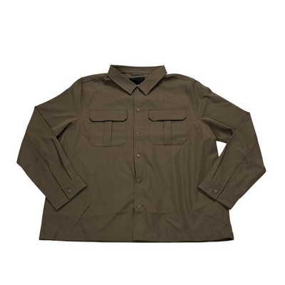 Threadbare Men s 2XL Brown Cargo Pocket Shacket Top Jacket Minimalist Casual