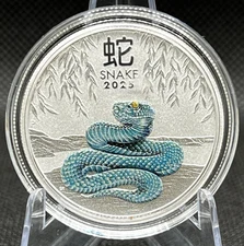 2025 Australia 1/2 oz Silver Lunar Snake BU (Colorized, SIII)