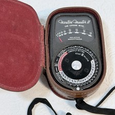 Vintage Weston Master II Universal Exposure Meter Model 736 252474 Leather Case
