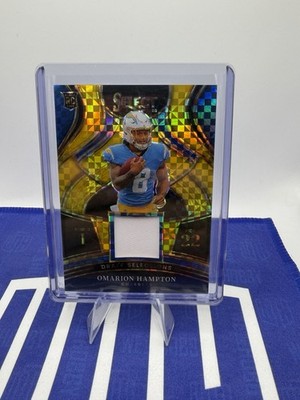 2025 Select Omarion Hampton Draft Selections Gold Rookie Patch /10 DSM-OHN