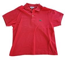 Lacoste Classic Fit Polo Shirt Men s M FR 4 Red Crocodile Logo Cotton