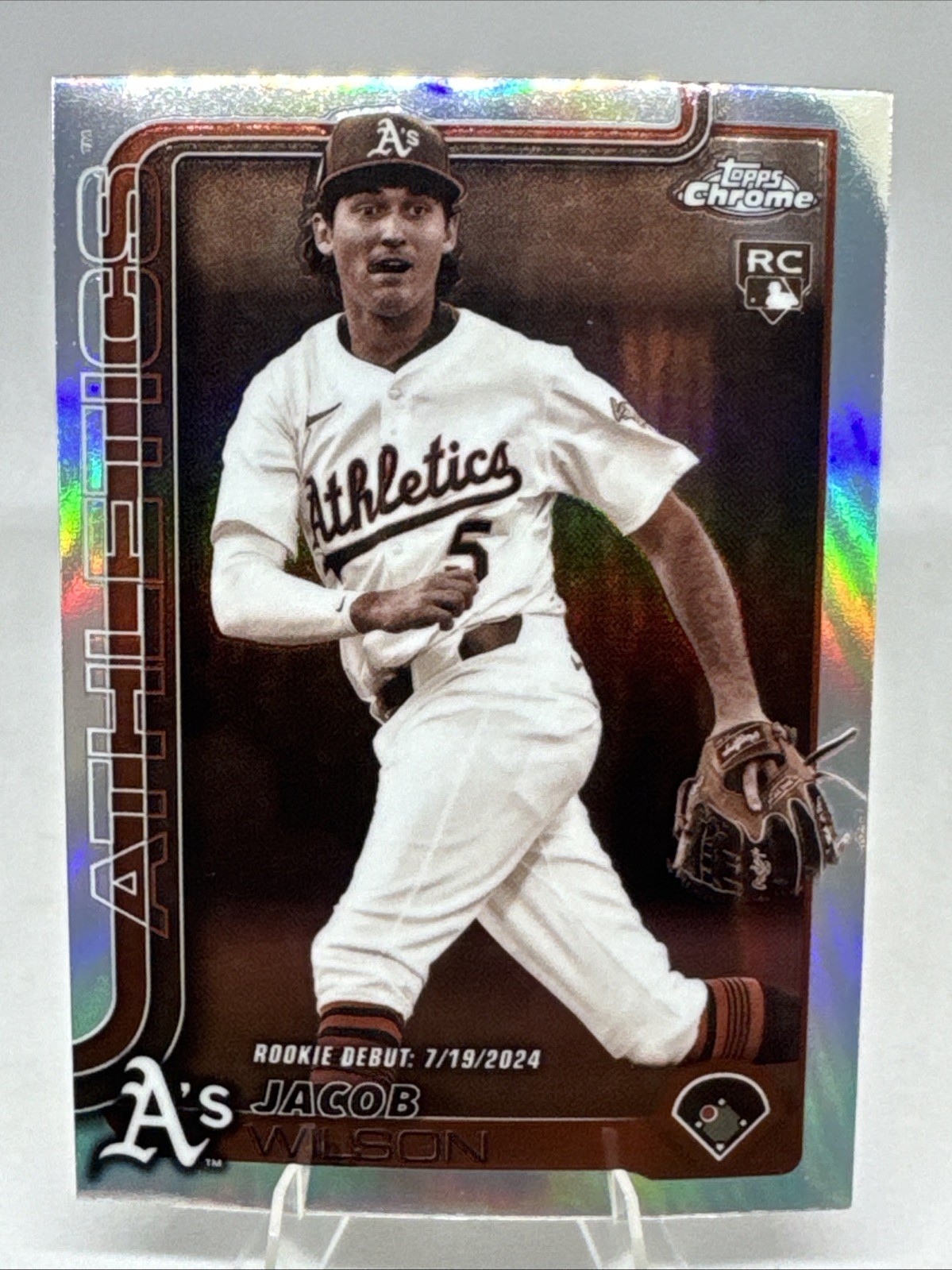 2025 Topps Chrome Update Jacob Wilson Rookie RC Debut Sepia Refractor #USC150