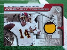 2001 Fleer Skybox E-X Constant Threads Brad Johnson Redskins 2-Color Jersey Card