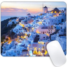 Square Mouse Pad Greek Architecture Gaming Soft Waterproof Non-Slip Desk Mat