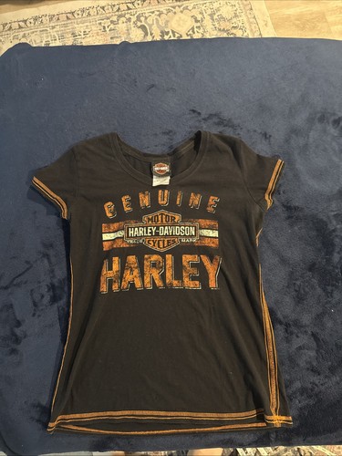 Black Harley-Davidson women's t-shirt Myrtle Beach SC Tiny Sleeves Size M
