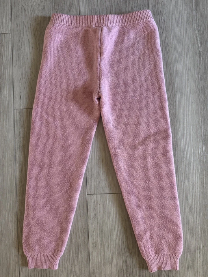 Janie and Jack Niñas Talla 6 Salón Pastel Bebé Rosa Tejido Suéter Acogedor Pantalones Jogger Foto 2 de 4