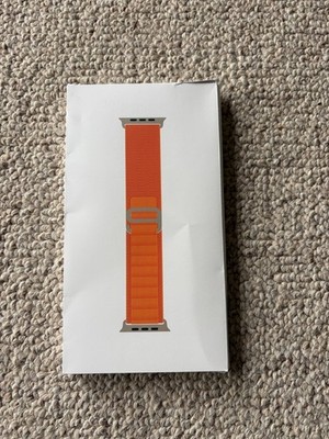 Genuine Apple Watch Alpine Loop Band Orange 49mm Titanium G Hook Open Box