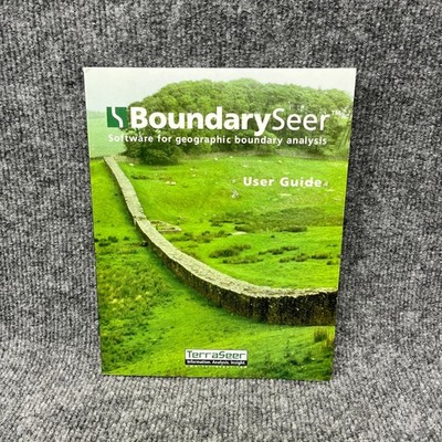 BoundarySeer User Guide Geographic Boundary Analysis Software CD-ROM 2001