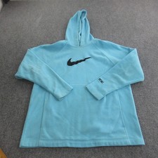 Nike Hoodie Youth XL 16-18 Blue Fleece Pullover Swoosh Logo Boys Girls
