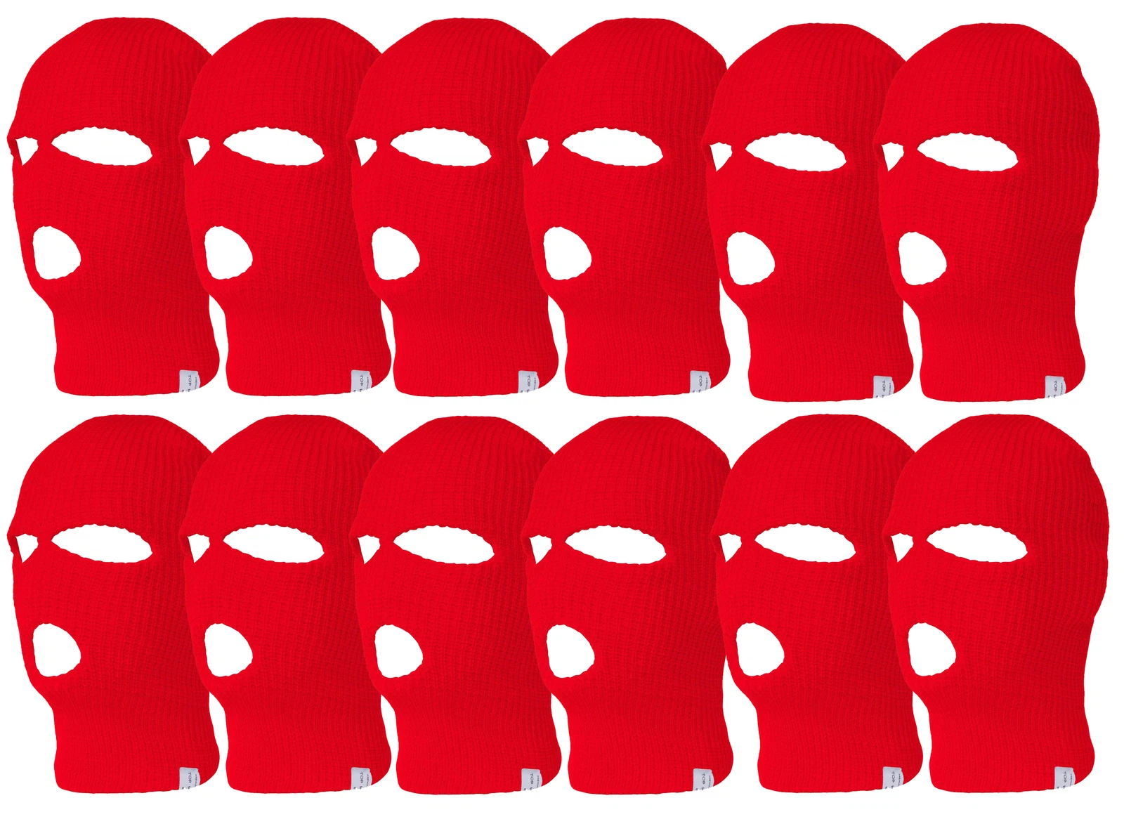 Top Headwear 12 Pack 3 Hole Ski Face Mask Balaclava