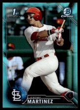 2016 Bowman Draft Chrome Aqua Refractor Jeremy Martinez St. Louis Cardinals