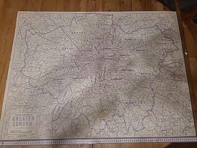 Huge Goegraphers Greater London Boroughs & Council  Bounderies Wall Map - 