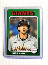 2024 Topps Heritage High Number #705- Nick Ahmed Green Sp Short Print