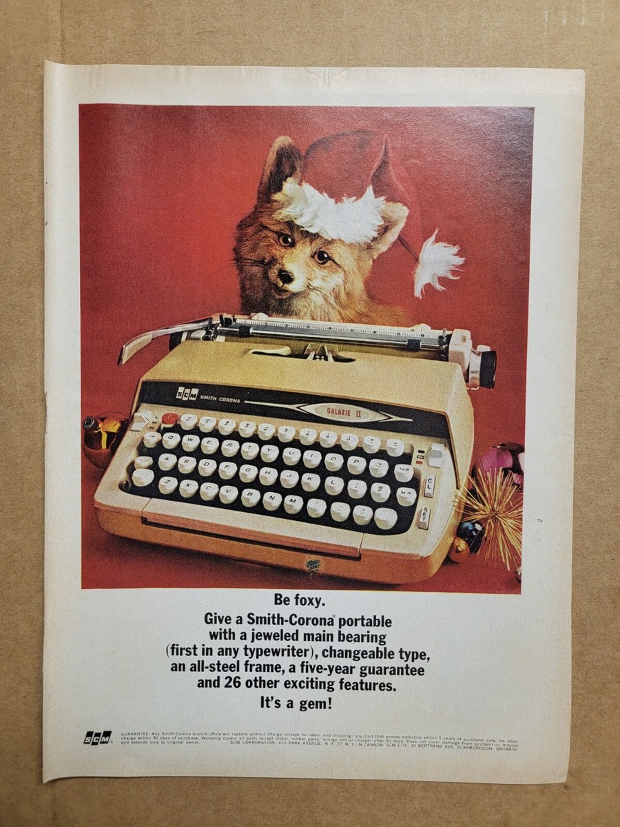 VINTAGE 1964 Print Ad Advertisement Smith Corona Typewriter Be 