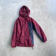 Vtg Nike Mens L Windbreaker Full Zip Jacket Burgundy