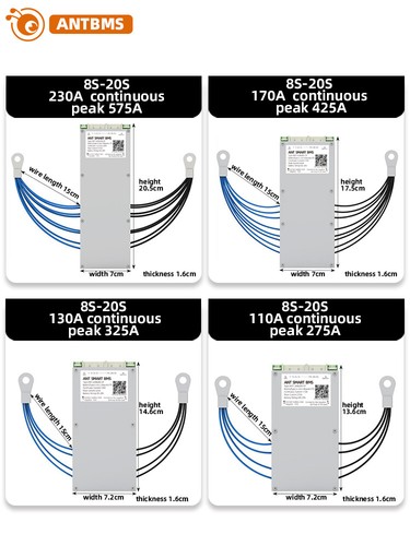 ANT Smart BMS 8S-20S 90A-500A LiFePO4/Li-Ion/LTO Batterieschutzplatine BT - Bild 4 von 14