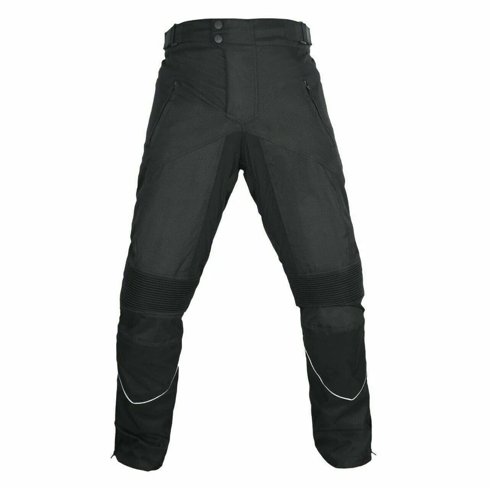 NOVA Calça Masculina de Motocicleta Touring Calças Impermeáveis Todas as Estações Preta - Imagem 2 de 4