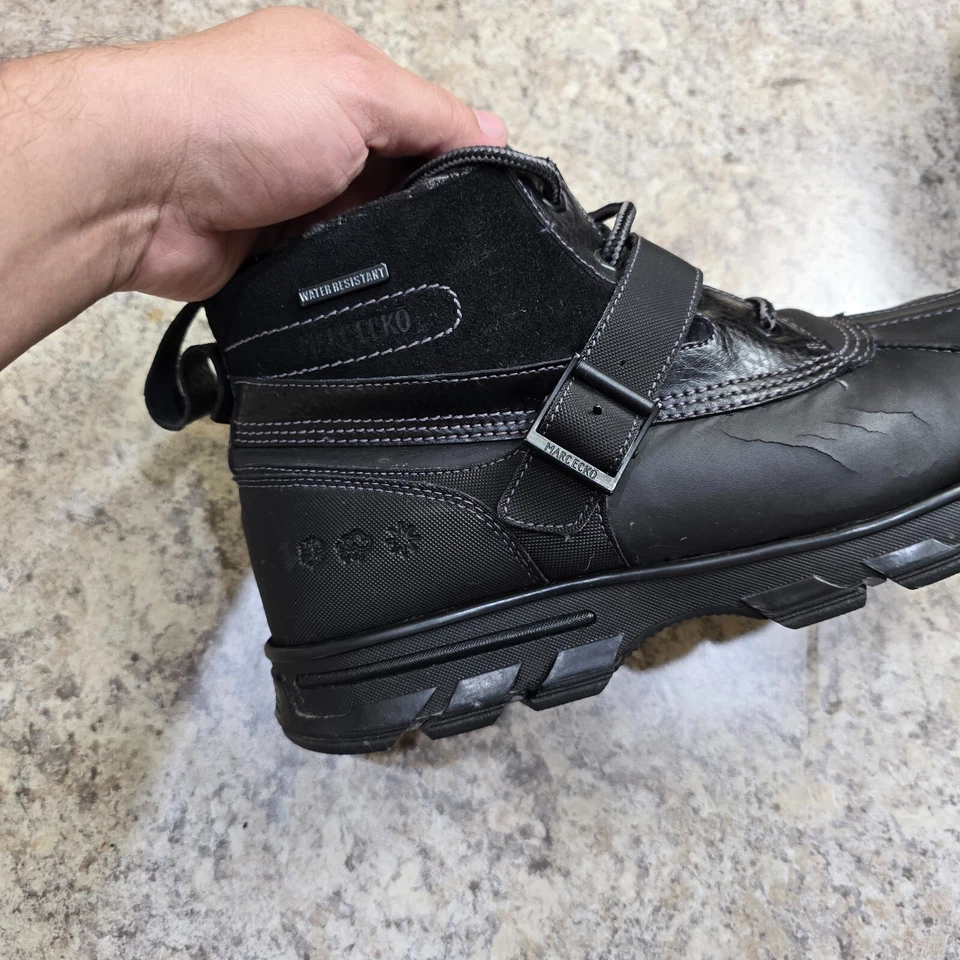 Marc Ecko Unlt. Botas Talla 13 Negro Grierson Silvretta Botín Invierno Tobillo Golpeando Foto 4 de 4