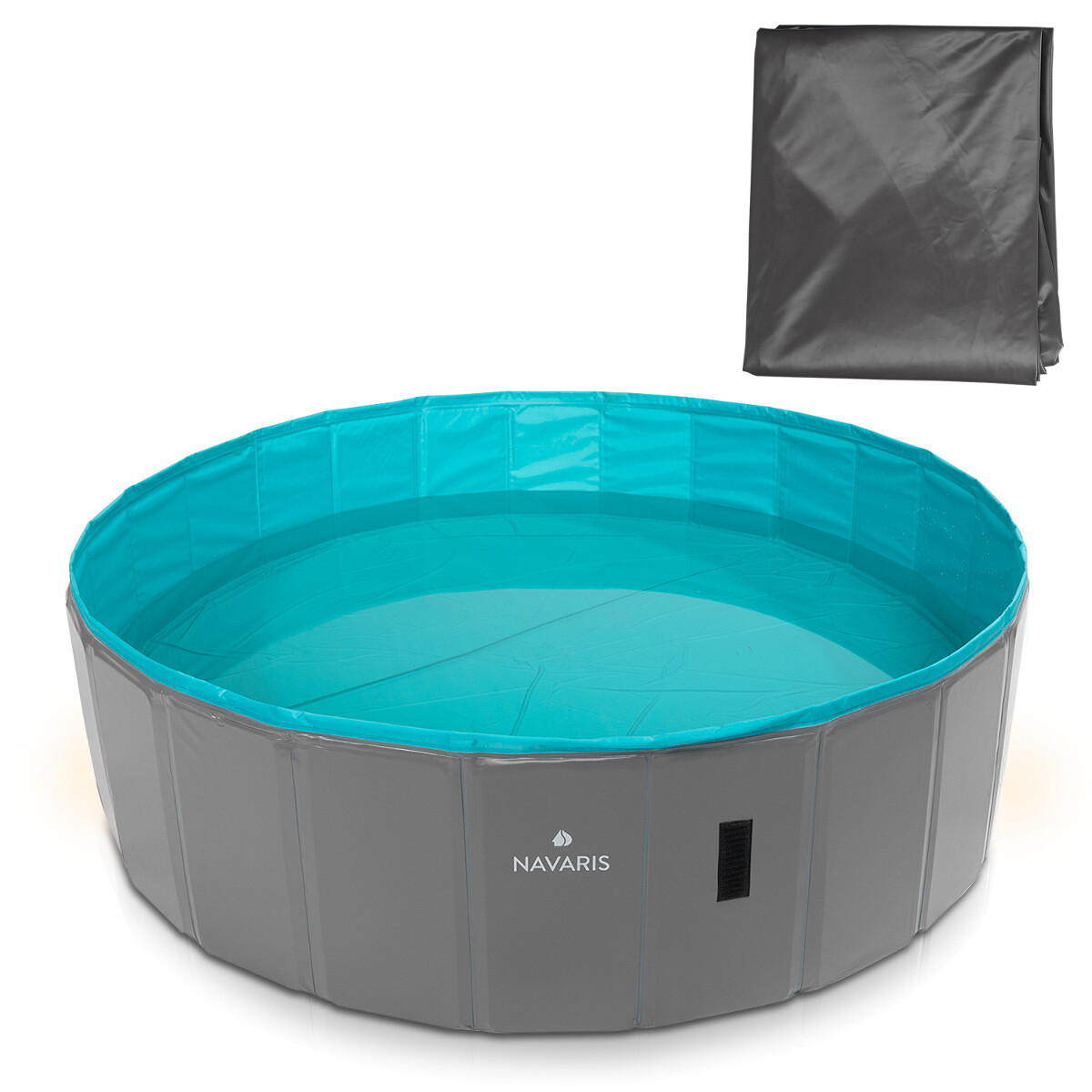 Piscina para perros de PVC plegable con lona protectora diámetro 160 CM