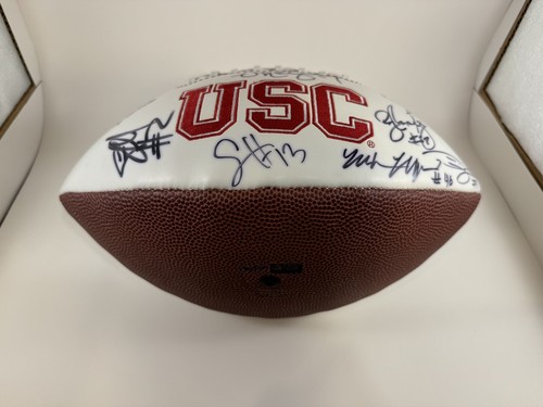 USC 2007 Charles White + Team Signed Football + Case - Picture 3 of 3
