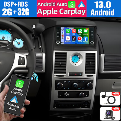 For Chrysler Town & Country 2007-2010 CarPlay Car Radio Stereo BT GPS Navigation