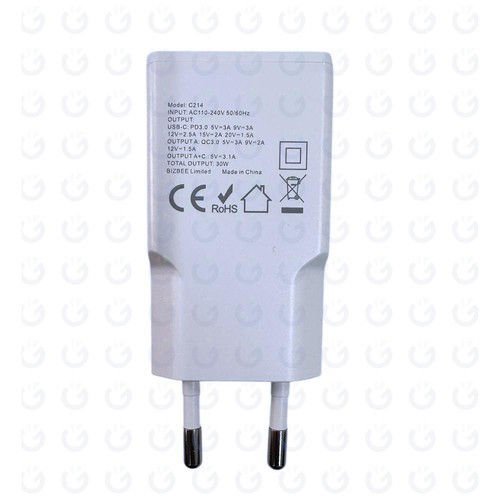 NCC Ladegerät Ab Netzwerk 30W 2 Ports Usb-A + Usb-C Fast Ladegerät Slim C214 - Bild 2 von 3
