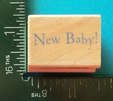 NEW BABY Saying Rubber Stamp by Hero Arts Birthday Announcement A2973