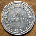 New ListingChicago, Illinois Il Herrmanns Corner Maverick 10¢ In Drinks Trade Token