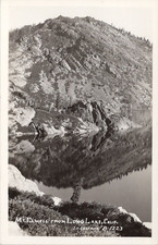 RPPC Mt. Elwell California View from Long Lake Shoreline 1940s