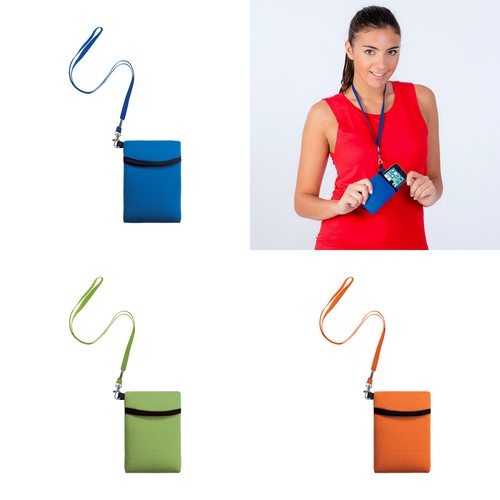 PORTA CELLULARE TRACOLLA IN NEOPRENE ADATTO AL MARE O LAVORO COMODO | eBay