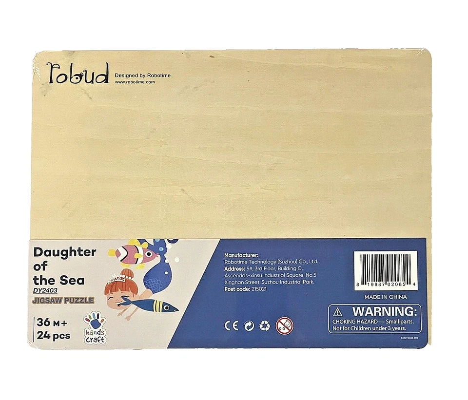 Real Wood Robotime Hands Craft Daughter of the Sea 24 Piece Jigsaw Puzzle DY2403 - Image 4 of 4