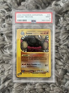 POKEMON CARD 2002 EXPEDITION GOLEM REVERSE FOIL/HOLO #49/165 GRADED PSA 9