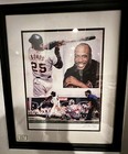Framed Numbered (#22/25) Barry Bonds Lithograph Signed By The Artist