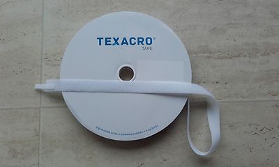 20 MM/25 MM 1 ZOLL MARKE TEXACRO  VON VELCRO COMPANIES WEISS KLETT ODER SCHLAUFE ZUM AUFNÄHEN 