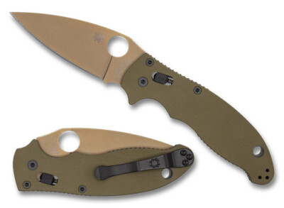 New Spyderco Manix 2 /OD Green G10 /FDE 204P /C101GODFDE2REC5