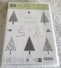 Stampin Up   FESTIVAL OF TREES  Photopolymer Stamp Set Retired "NEW" 135059