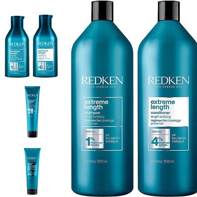 Redken Extreme Length Shampoo, Conditioner, Behandlung 300ml-1000ml Optionen 
