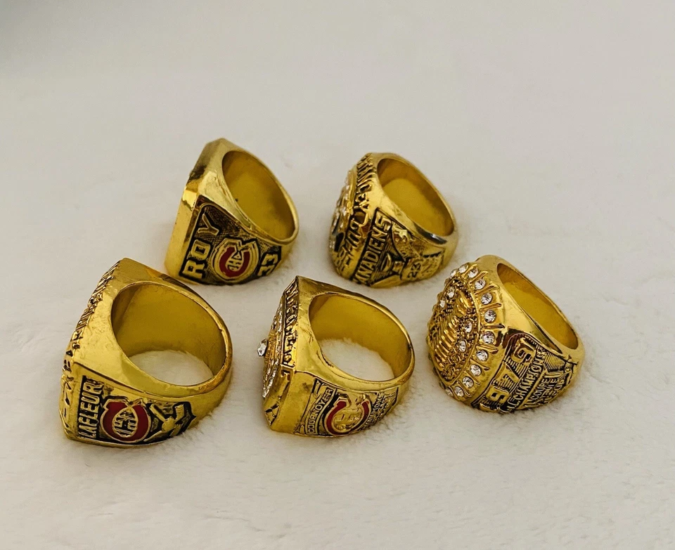 Anillo de Campeonato de Latón 5 PIEZAS Canadiens Stanley Cup 18k GP, 🇺🇸 ENVÍO Foto 3 de 3
