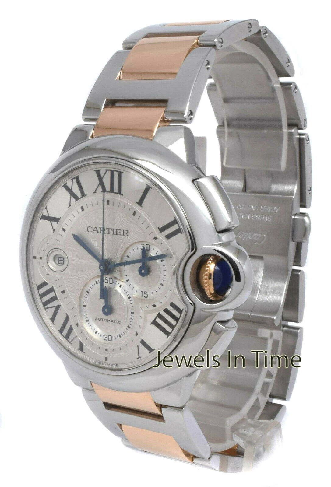 Cartier Ballon Bleu Silver Men's Watch 