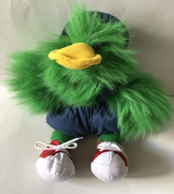 Ganz Googles Plush Shaggy Green Duck Squeaky Beak VTG 1980 s New W/ Tag