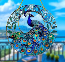 Glam Style Acrylic Peacock Sun Catcher FREE SHIPPING
