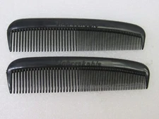 Black 5" Pocket Size Unbreakable Plastic Hair Comb Set Of 2, New FREE SHIPPING