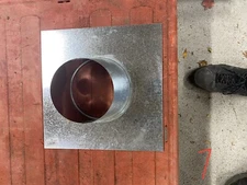 Cone roof flashing 8" tall  (straight) 8” flat roof hart & cooley