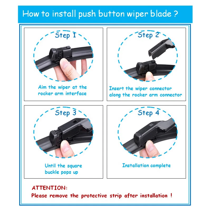 Front Windshield Wiper Blade For Mercedes-Benz GLS63 AMG 2017-2019 OEM Quality - Image 3 of 4