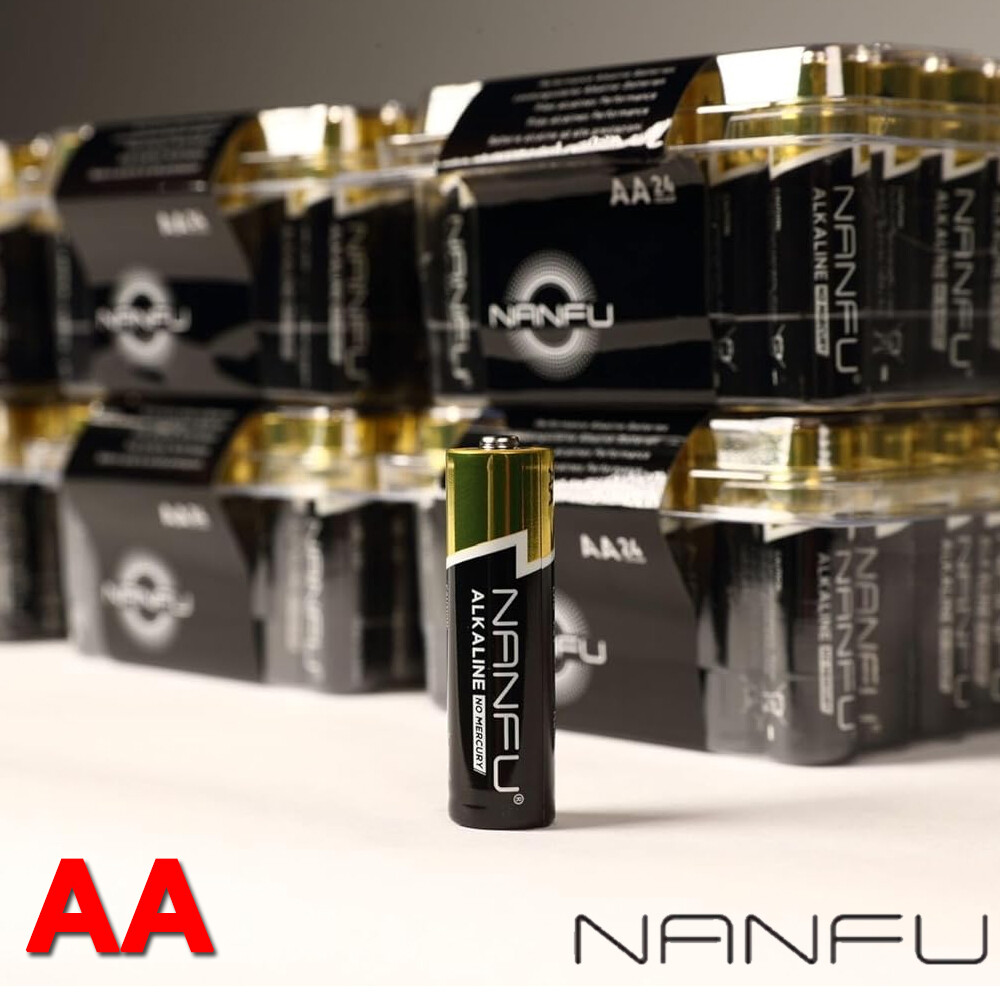GreaPower NANFU AA Alkaline Batteries lot 10 Year Shelf-Life Non-Rechargeable
