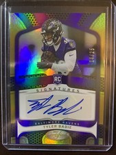 2022 Certified TYLER BADIE RC Auto Gold Signatures 14/25 Baltimore Ravens #RS-TB