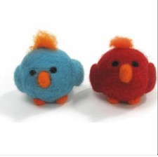 Dimensions- Needle Felting Kit Round  Woolies Birds not complete 
