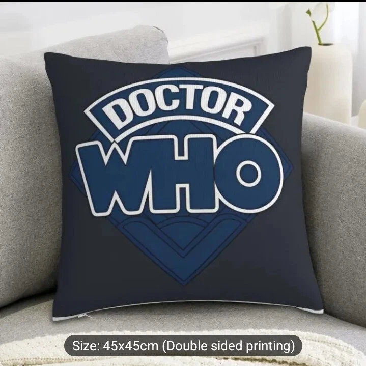 Doctor Who Logo Throw Pillowcase Home Decor